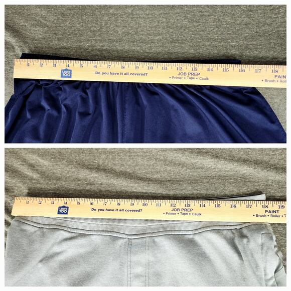 2 Pair Under Armour Shorts sz XL Men Loose Fit Blue White Freedom Spellout 9-10" - Picture 5 of 12